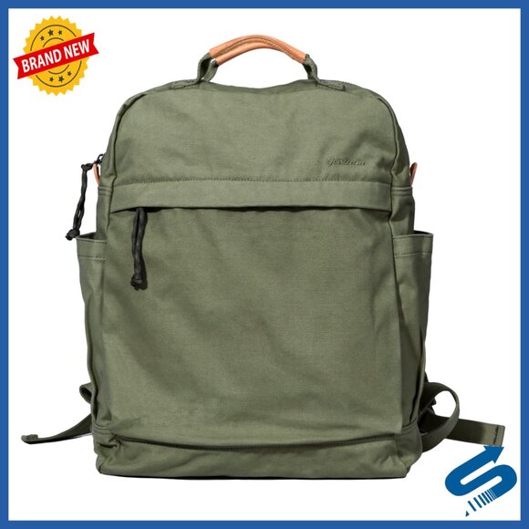 Vintage Canvas Backpack Daypack Casual Outdoor Travel Rucksack Olive